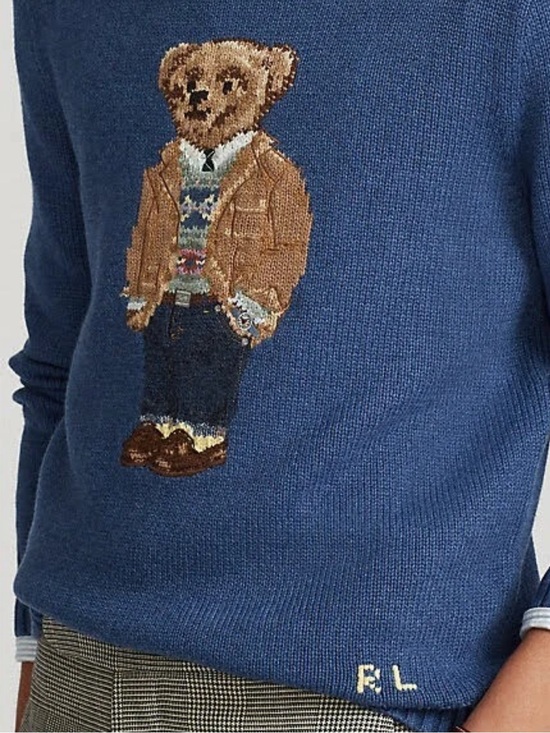 Polo Ralph Lauren Other - Polo Ralph Lauren Blue Crewneck Sweater with Bear Design